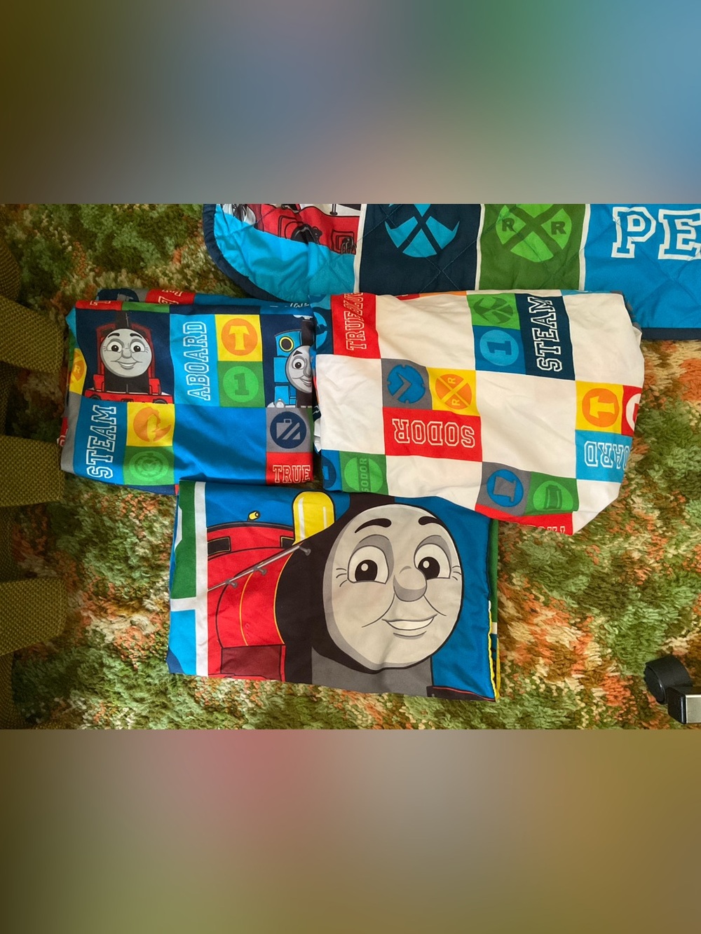Thomas & Friends Kids Bedding Set - Bright Blue Red Green